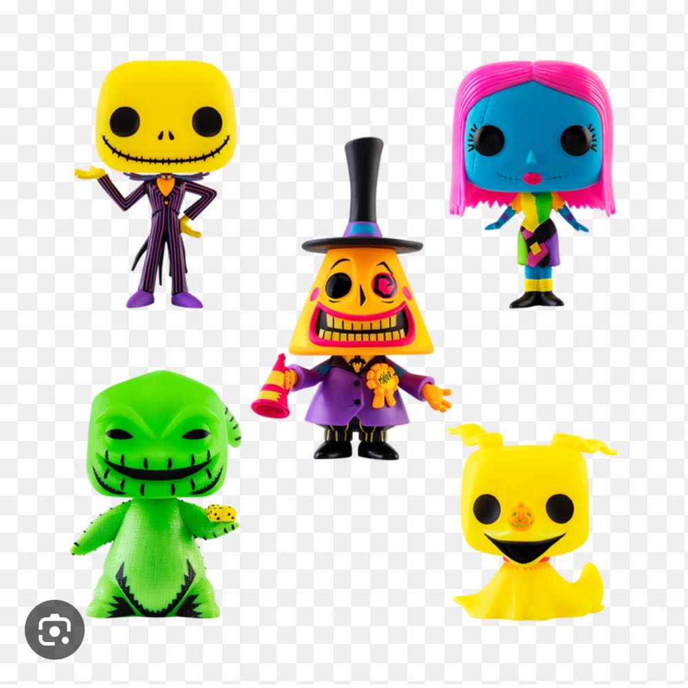 Nightmare Before Christmas: Jack, Mayor, Oogie Boogie, Sally, Zero Black Light - The Nightmare Before Christmas vinyl figure collectible [Barcode 889698664110] - Main Image 4