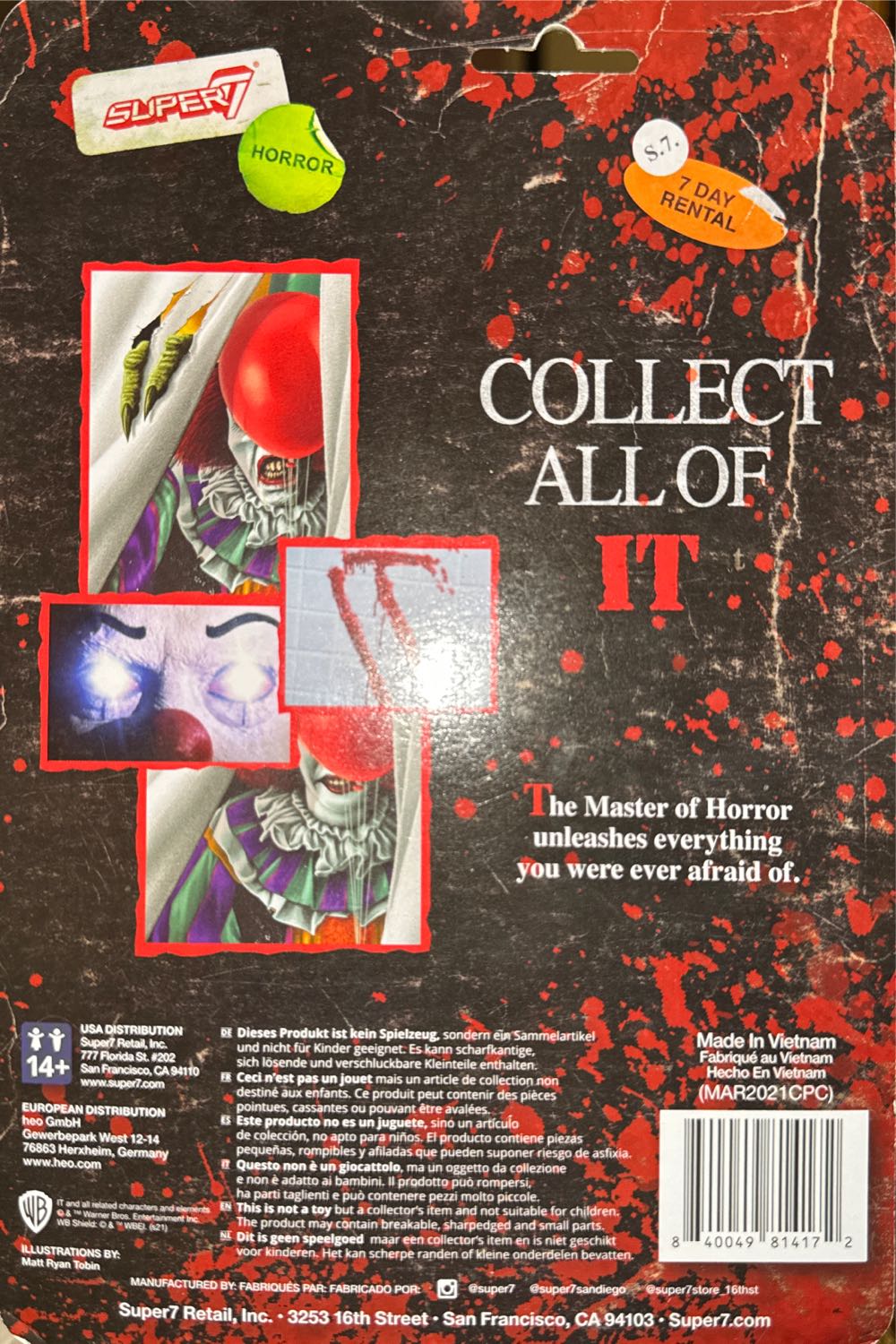 Super7 IT Pennywise Monster  - It vinyl figure collectible [Barcode 840049814172] - Main Image 2