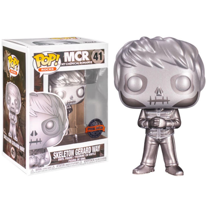Gerard Way (Skeleton Metallic) Pop! 41 - Musicians vinyl figure collectible [Barcode 889698561372] - Main Image 2