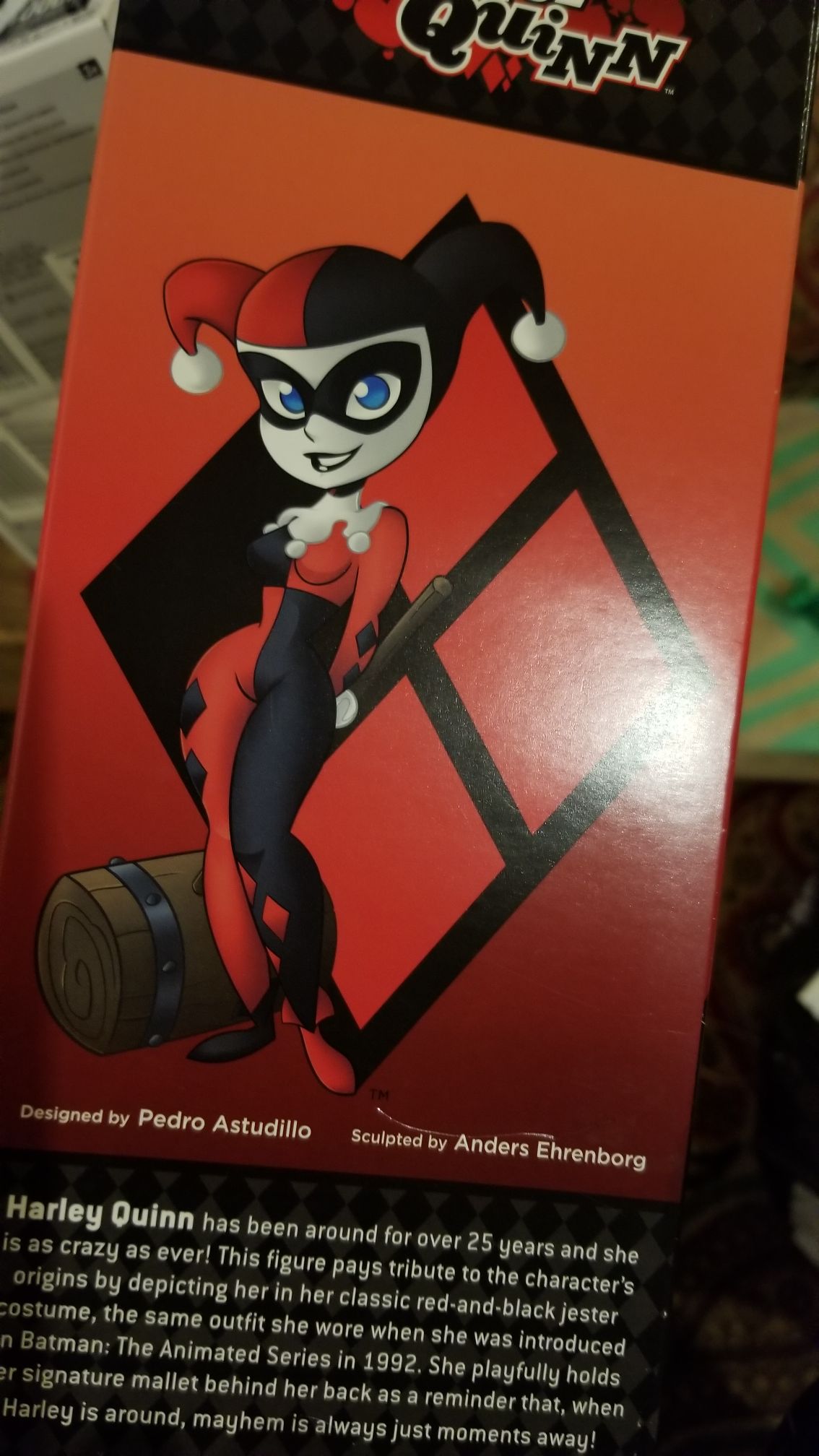 Harley Quinn Red White & Blue  vinyl figure collectible [Barcode 814552027190] - Main Image 2