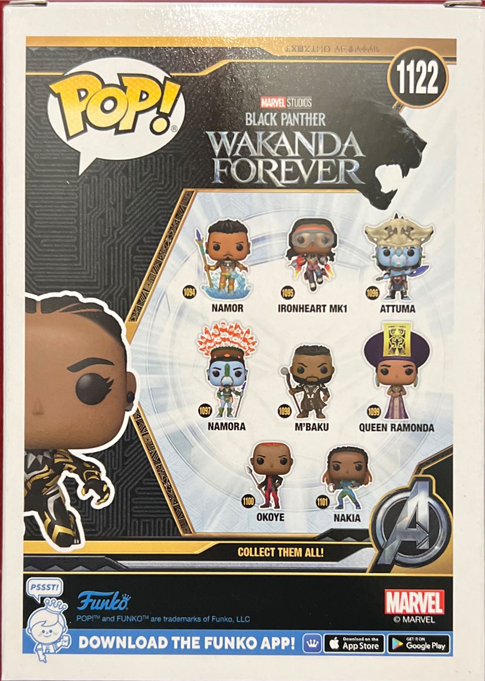 Black Panther Unmasked (Shuri) Pop! 1122 - Marvel Universe vinyl figure collectible [Barcode 889698668071] - Main Image 2