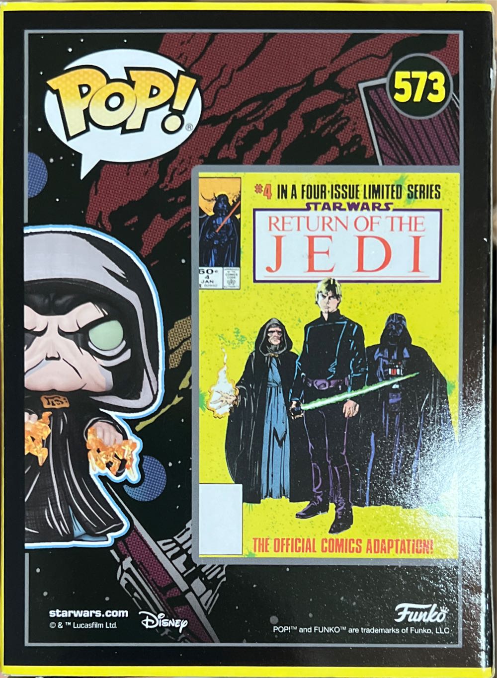 #573: Emperor Palpatine - Star Wars: Retro Series vinyl figure collectible [Barcode 889698666244] - Main Image 2