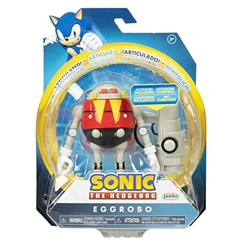 Sonic The Hedgehog 4” Articulated Action Figure Collection Choose Figure Eggrobo With Blaster  vinyl figure collectible [Barcode 192995414303] - Main Image 1