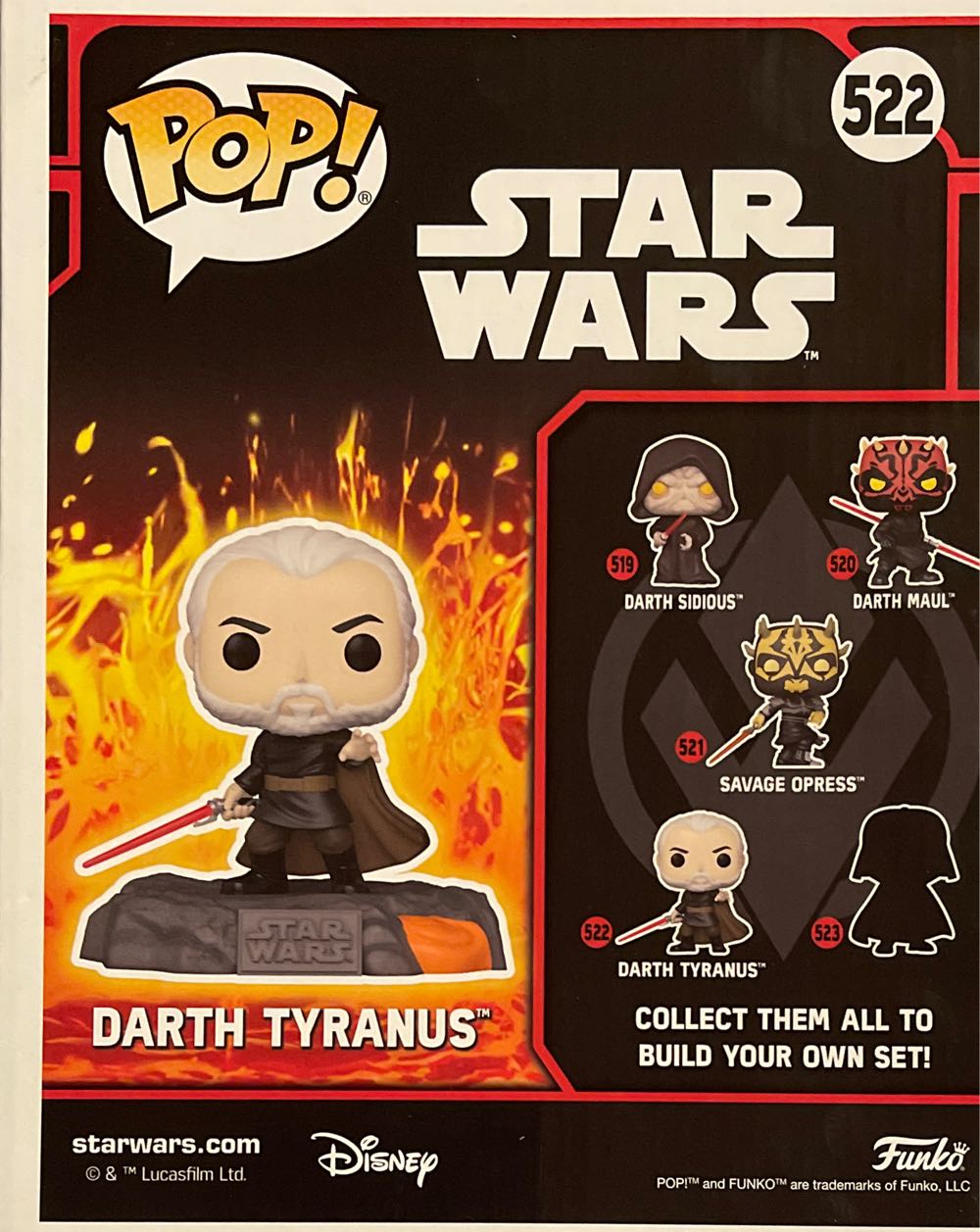 # 522 Darth Tyranus - Star Wars vinyl figure collectible [Barcode 889698632966] - Main Image 4