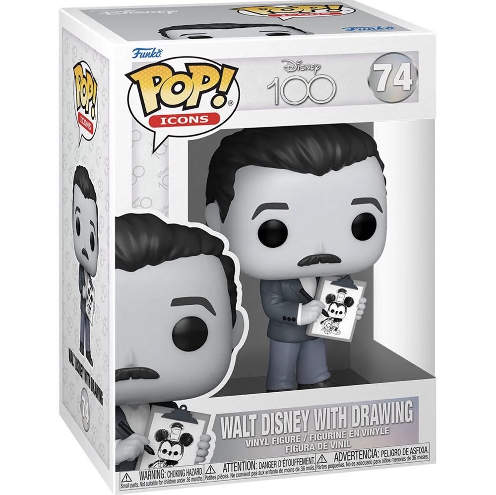 Walt Disney with Drawing - Disney vinyl figure collectible [Barcode 889698679947] - Main Image 2