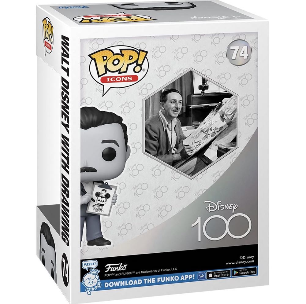 Walt Disney with Drawing - Disney vinyl figure collectible [Barcode 889698679947] - Main Image 3