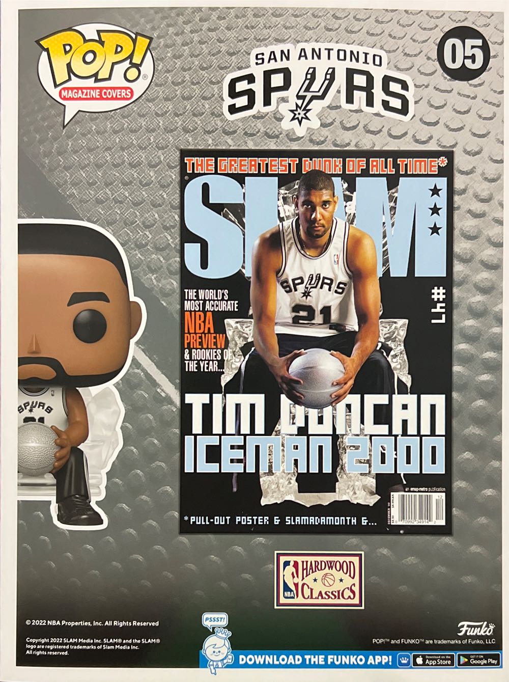 Tim Duncan - 05 (slam) Funko Pop Magazine Covers  vinyl figure collectible [Barcode 889698614627] - Main Image 2