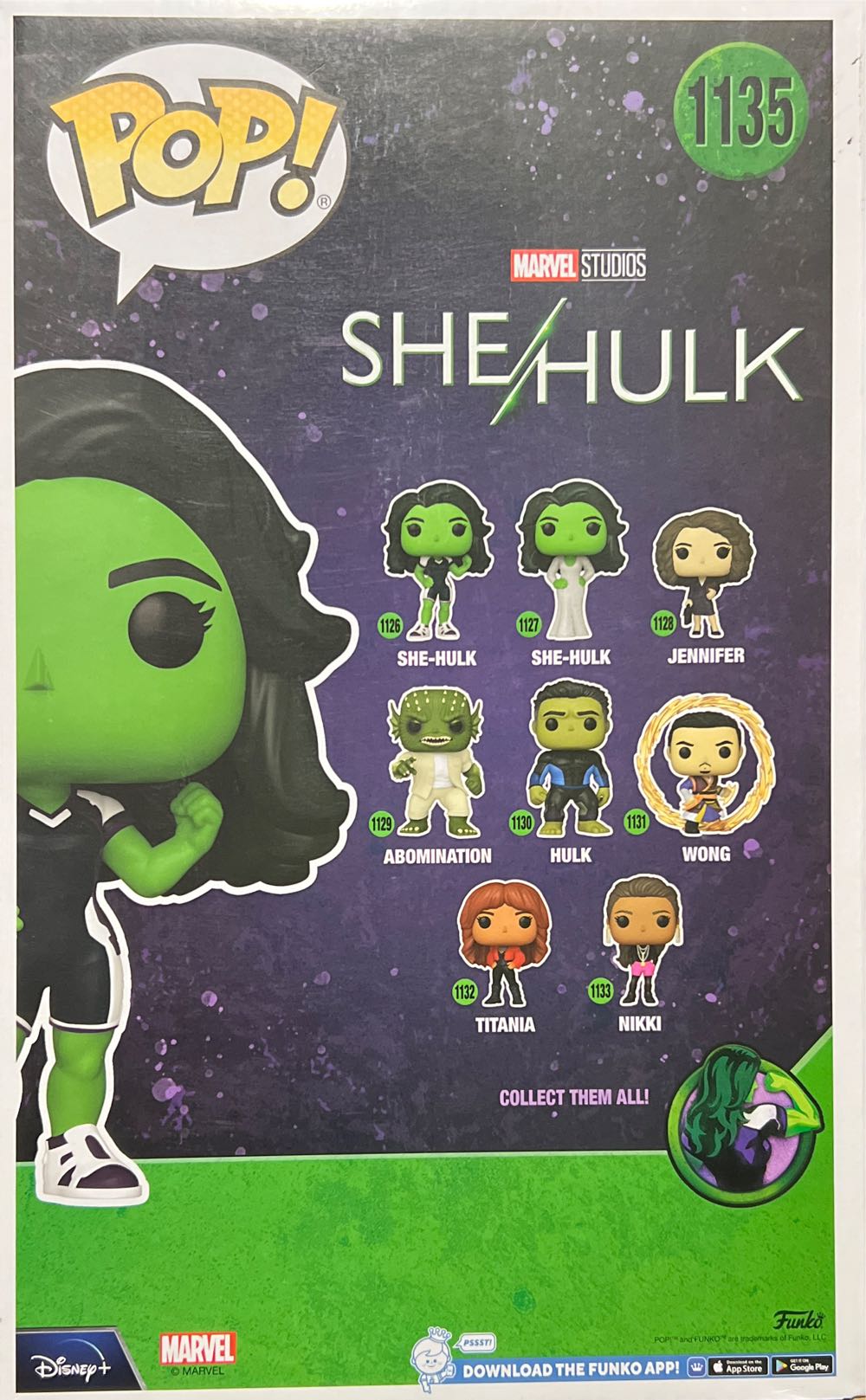 She-Hulk Jumbo Pop! 1135 - Marvel Universe vinyl figure collectible [Barcode 889698650502] - Main Image 2