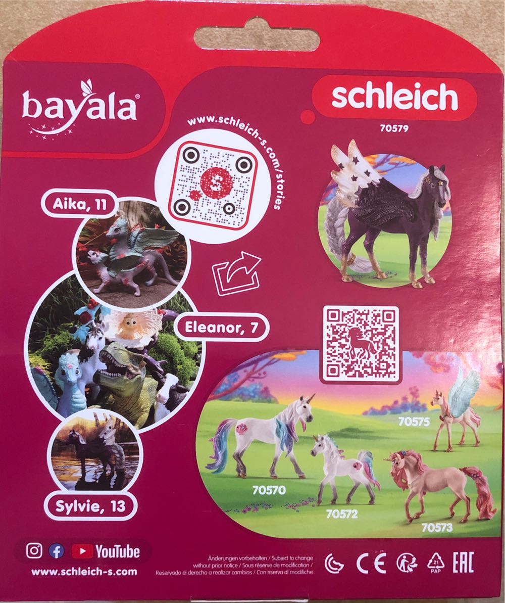 Schleich Bayala Unicorn Gifts For Girls And Boys Star Unicorn Pegasus Purple And Gold  vinyl figure collectible [Barcode 4059433574141] - Main Image 3