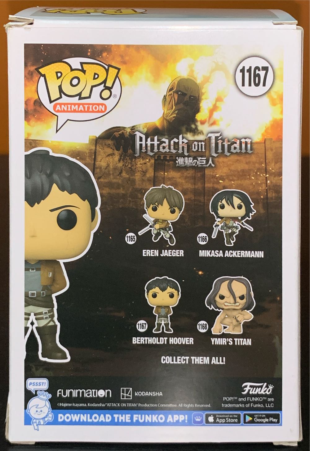 Bertholdt Hoover - Attack on Titan vinyl figure collectible [Barcode 889698579797] - Main Image 3