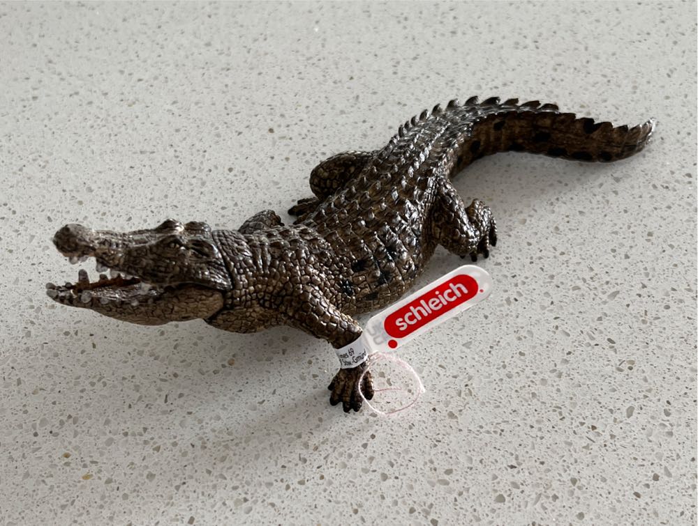 Schleich Crocodile Toy Figurine With Movable Jaw Ages 3  vinyl figure collectible [Barcode 4005086147362] - Main Image 2