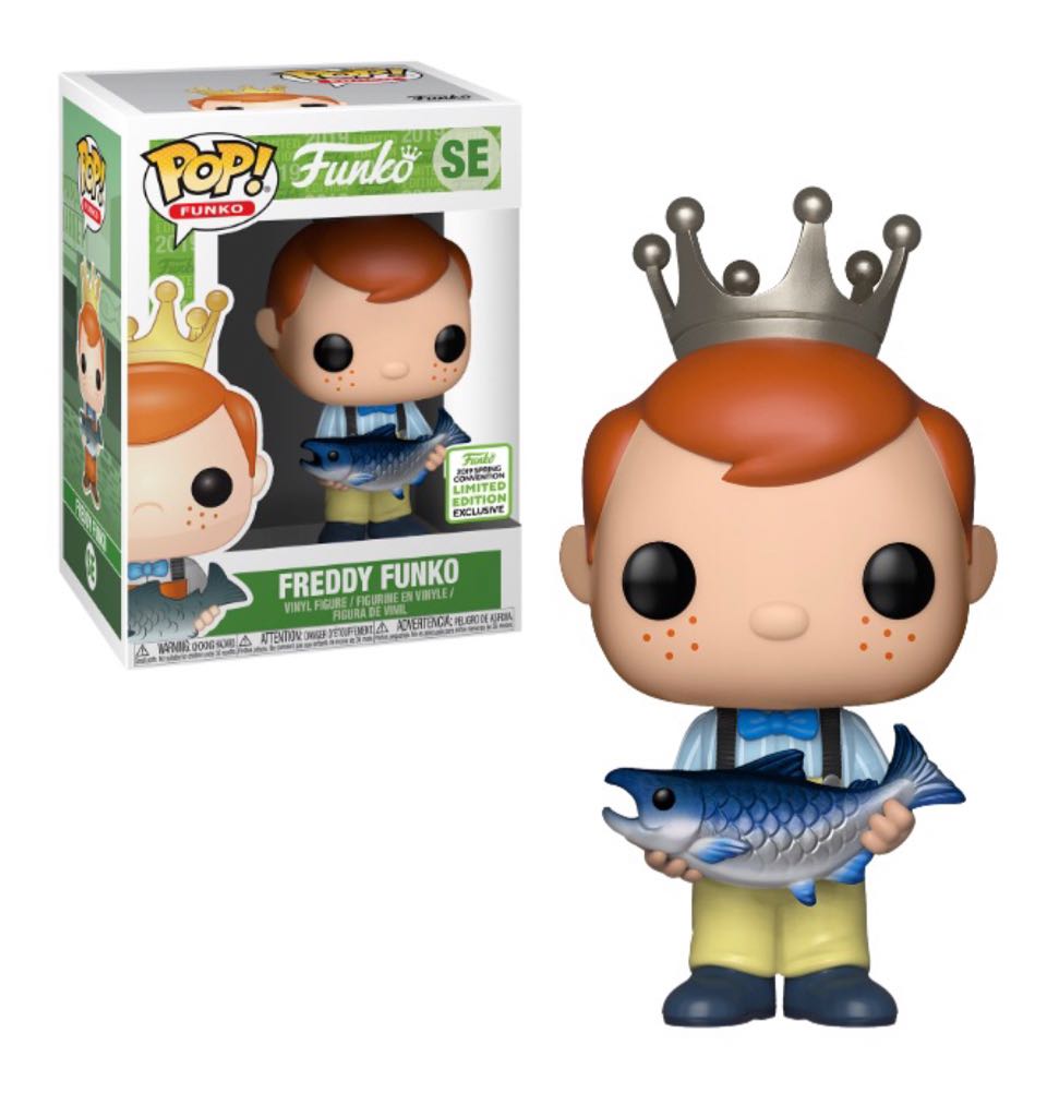 Freddy Funko (Holding Fish) (Yellow Pants) - Freddy Funko vinyl figure collectible [Barcode 889698394383] - Main Image 2