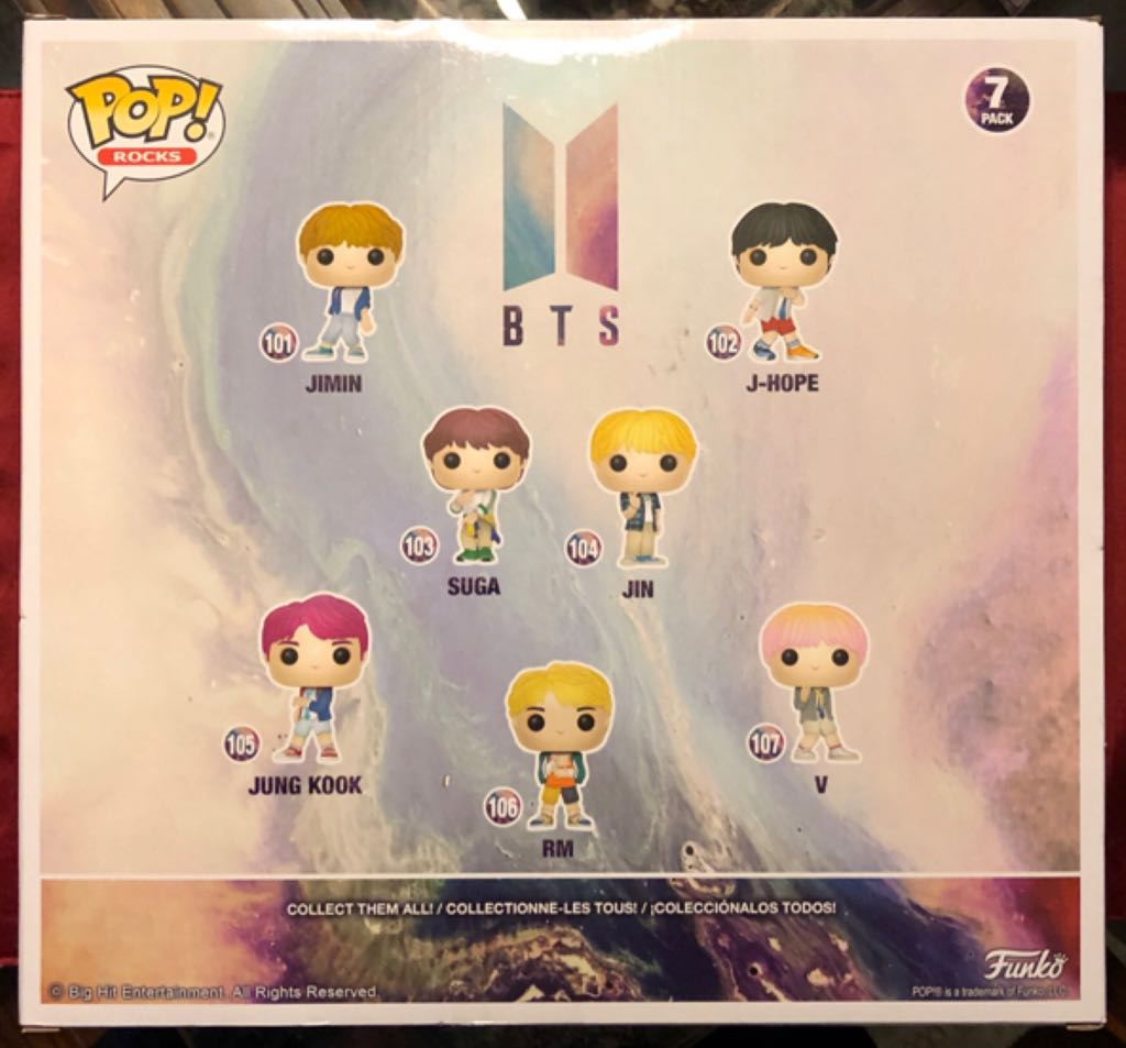 V / Suga / Jin / Jung Kook / RM / Jimin / J-Hope (BTS) (7 Pack) - BTS vinyl figure collectible [Barcode 889698393478] - Main Image 2
