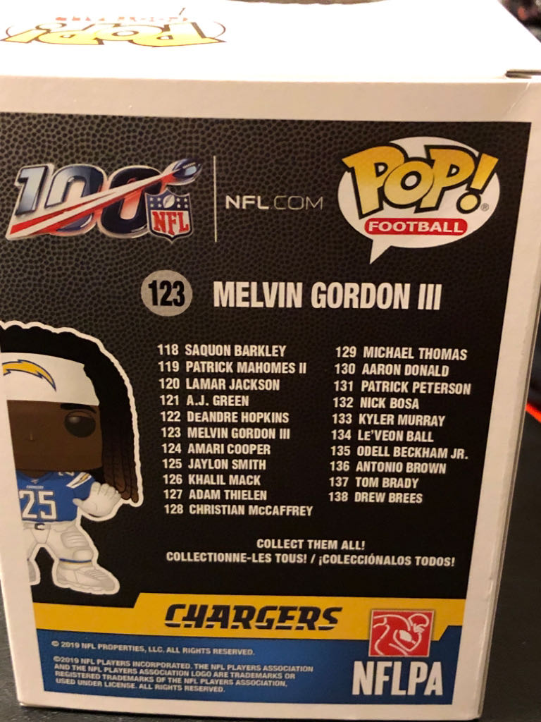 CHARGERS: MELVIN GORDON III ( NFL STICKER )  vinyl figure collectible [Barcode 889698428682] - Main Image 2