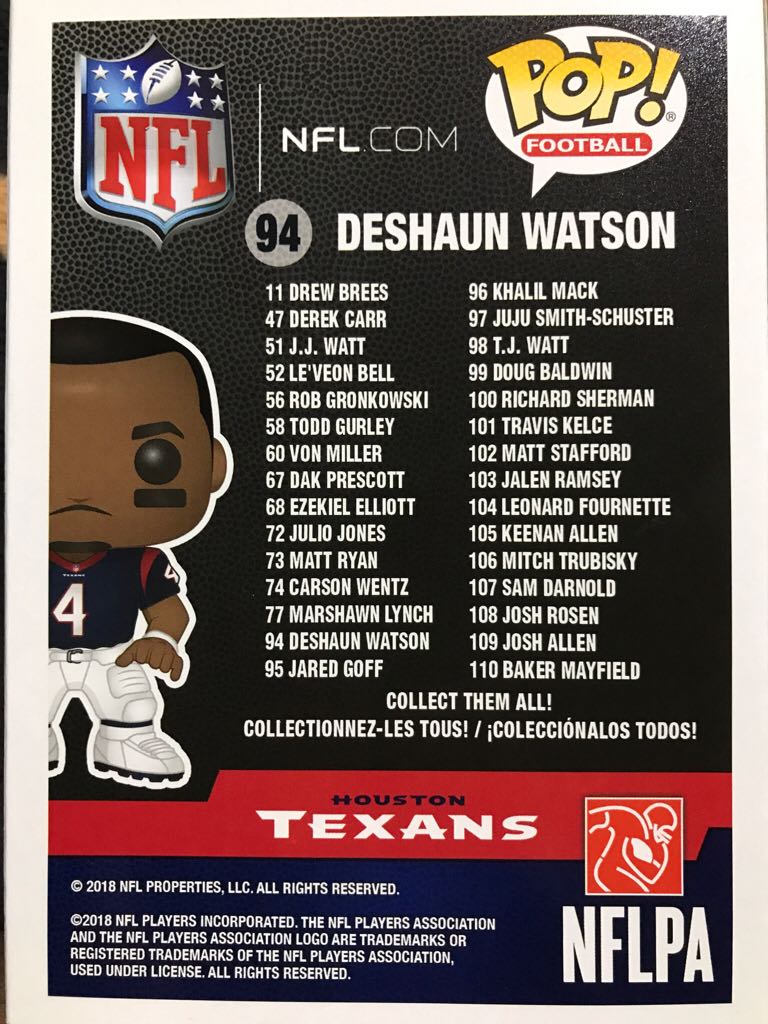 Deshaun Watson  vinyl figure collectible [Barcode 889698317238] - Main Image 2