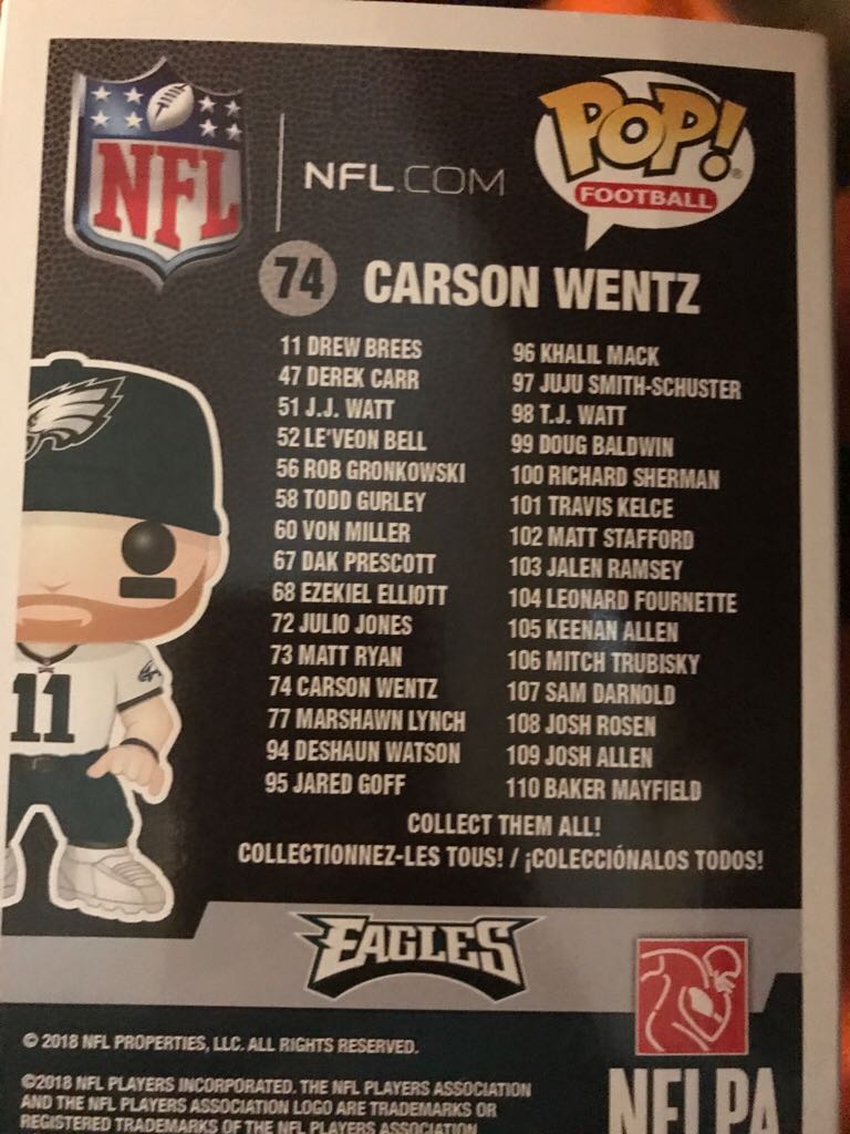 Carson Wentz (White)  vinyl figure collectible - Main Image 2
