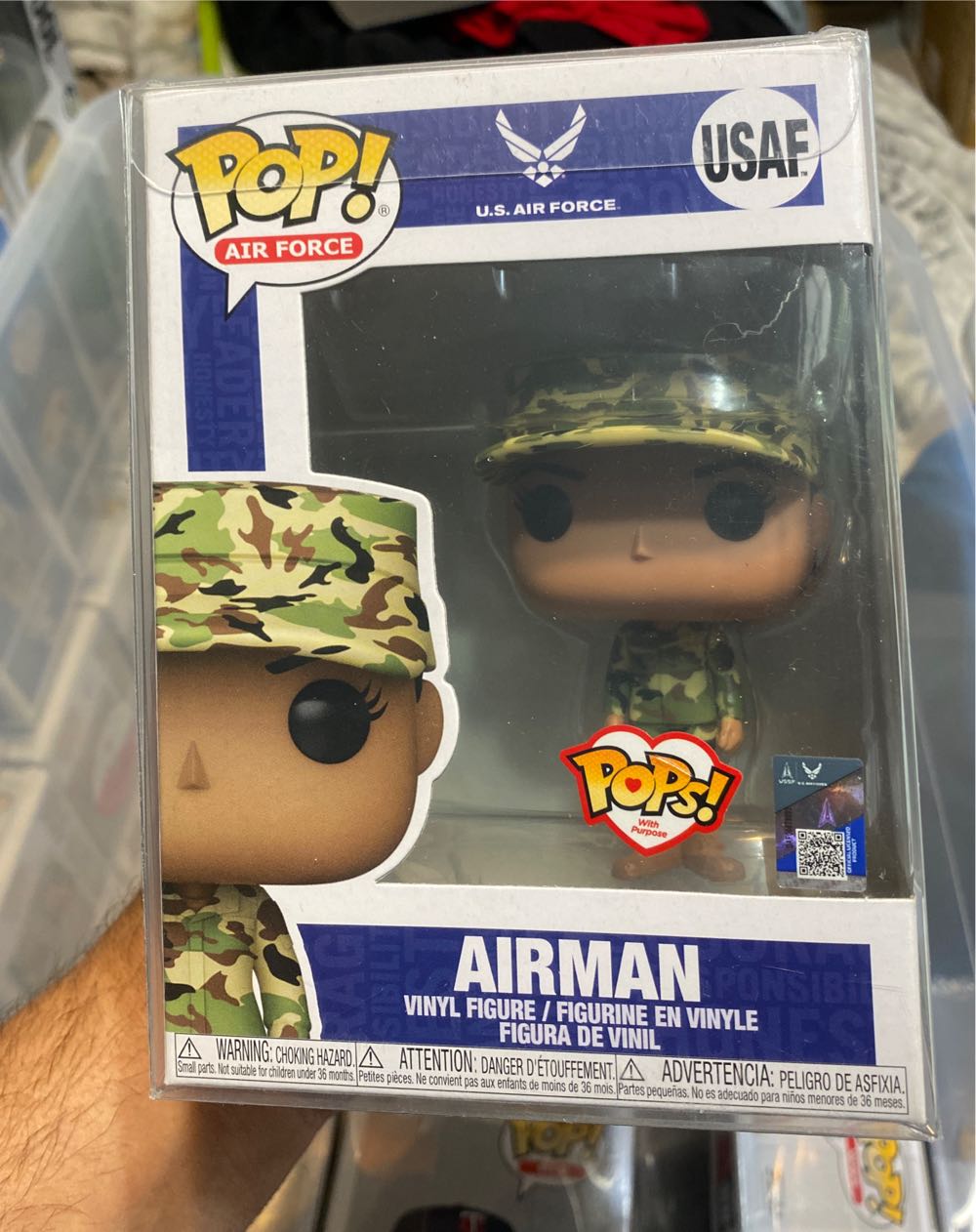 Airman (Female) (Hispanic)  vinyl figure collectible [Barcode 889698467544] - Main Image 3
