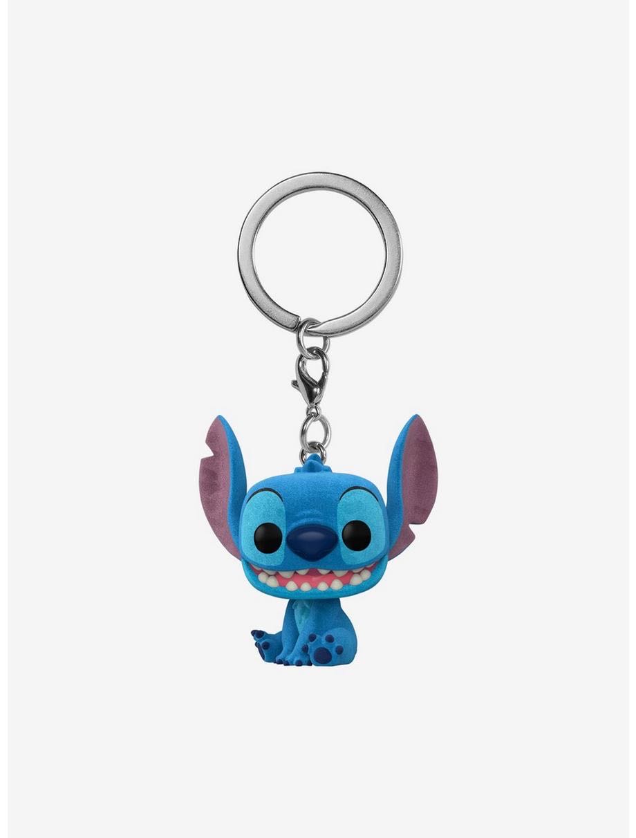 Stitch (Flocked) (Pocket POP! Keychain) - Lilo and Stitch vinyl figure collectible - Main Image 2