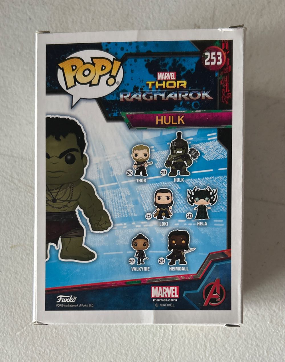#253 Marvel: Thor Ragnarok: Hulk (2017 Funko Fall Convention Exclusive) - Marvel Universe vinyl figure collectible [Barcode 889698208154] - Main Image 3