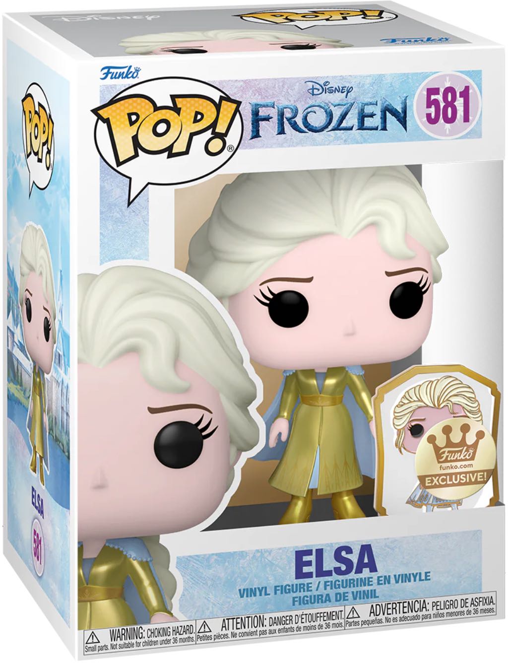 Elsa w/ Pin - Disney Princess vinyl figure collectible [Barcode 889698565936] - Main Image 3