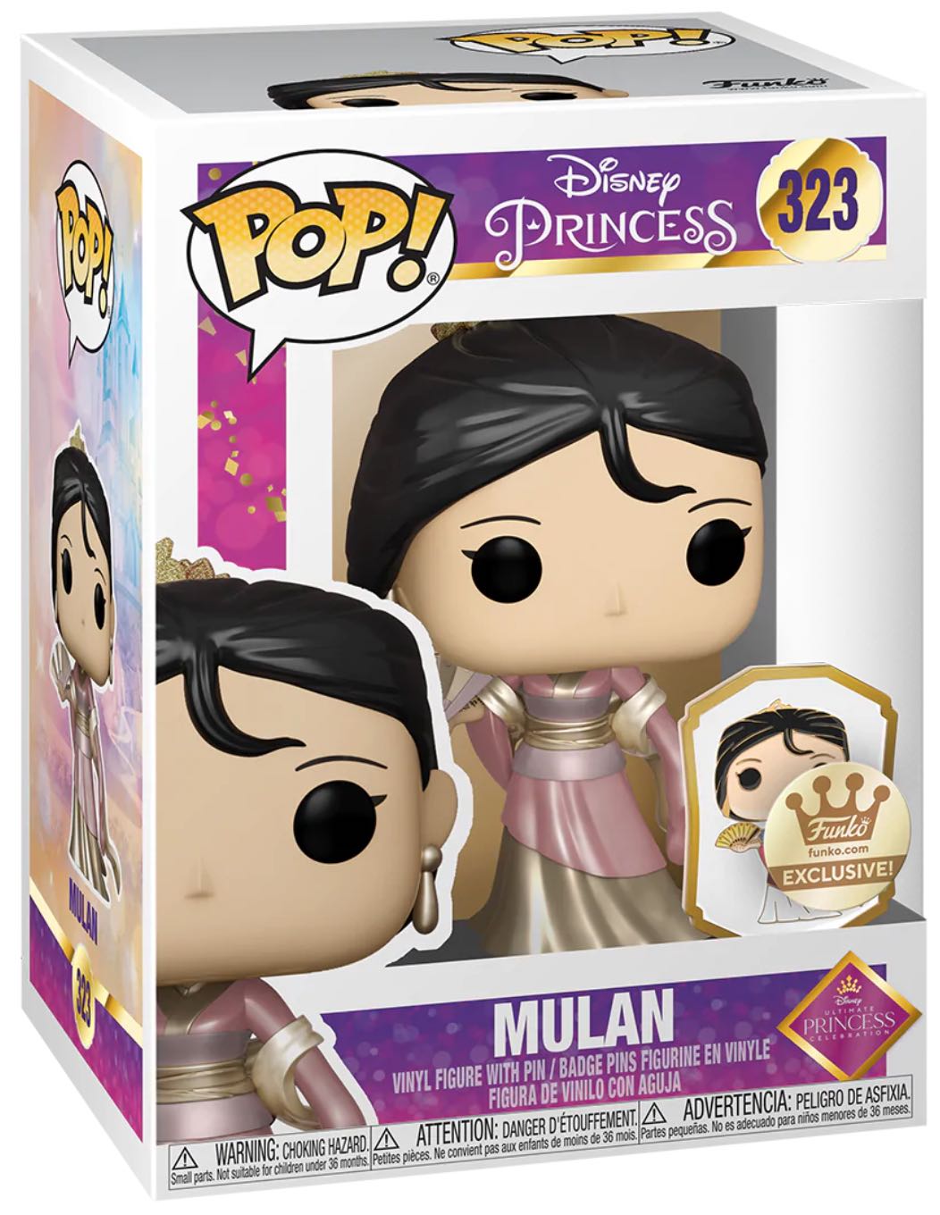 Mulan Gold with Pin (Funko Shop Exclusive) - Disney vinyl figure collectible [Barcode 889698565721] - Main Image 3