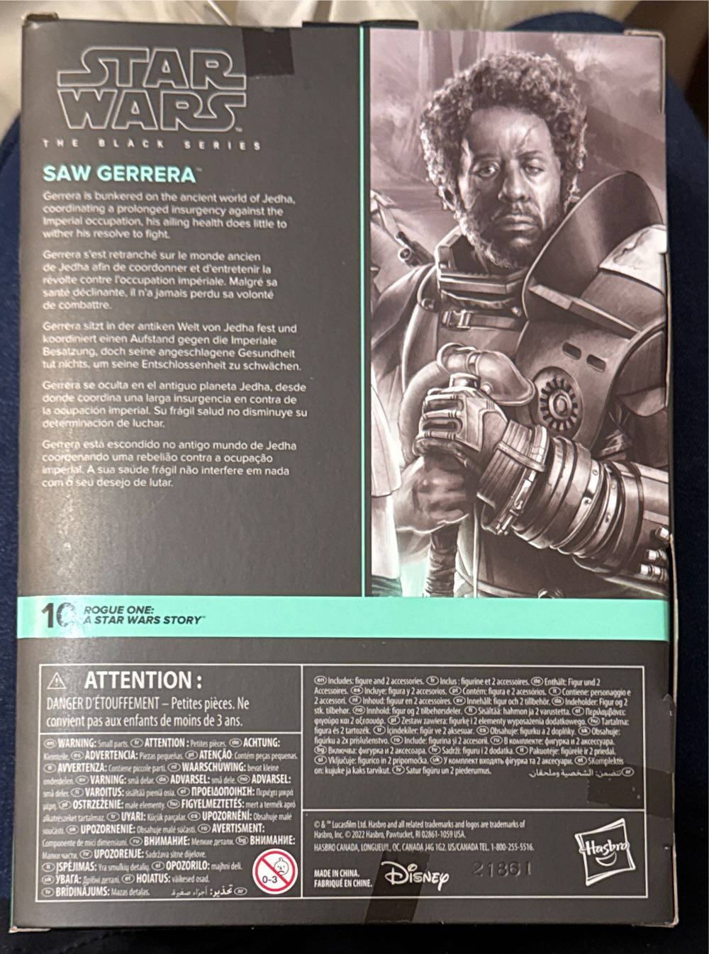 Saw Gerrera Star Wars The Black Series Saw Gerrera Toy 6-inch-scale Rogue One: A Story Collectible Action Figure Toys For Kids Ages 4 And Up Multicoloredf4065  vinyl figure collectible [Barcode 5010993958610] - Main Image 3