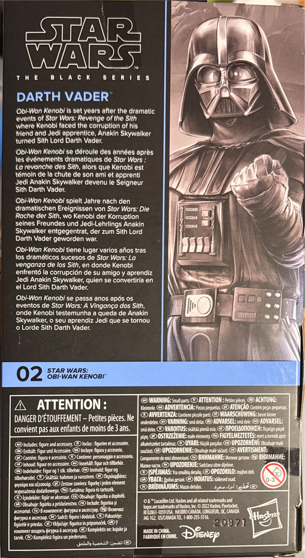 Star Wars The Black Series Darth Vader Toy 6-inch-scale Obi-wan Kenobi Collectible Action Figure Toys For Kids Ages 4 And Up F4359  vinyl figure collectible [Barcode 5010994148300] - Main Image 2