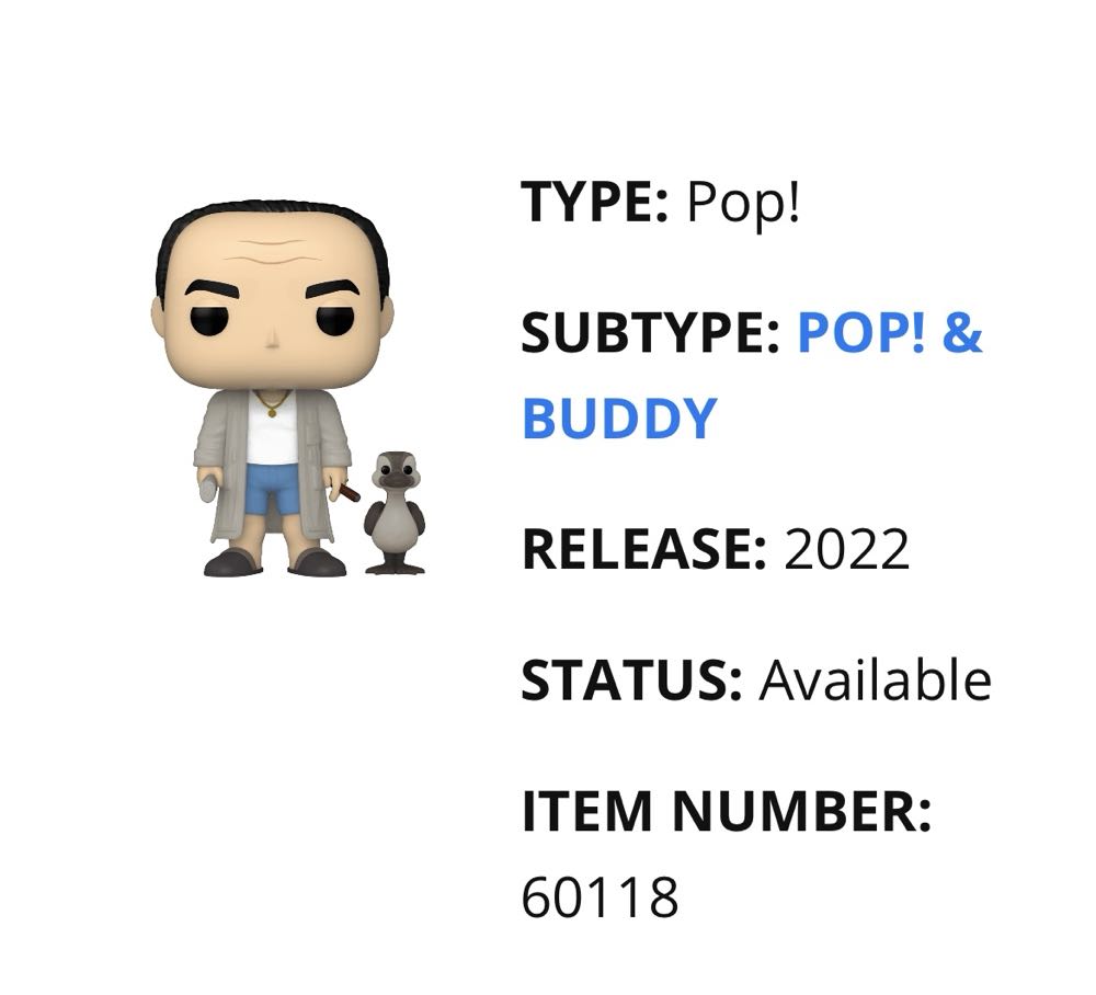 Tony Soprano <With Duck>  vinyl figure collectible [Barcode 889698601184] - Main Image 3