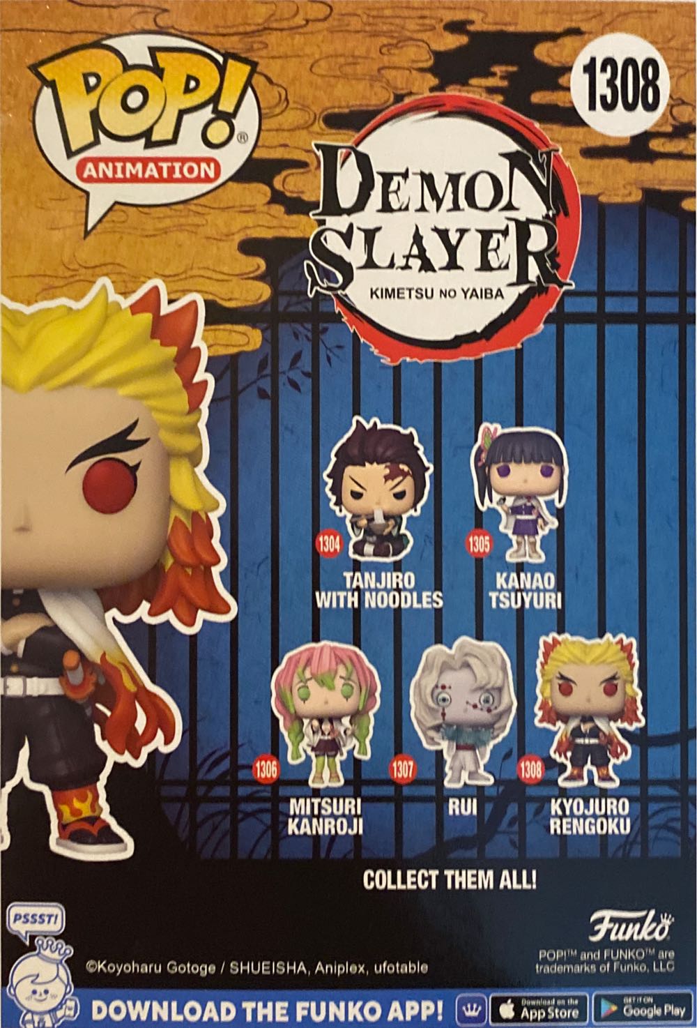 Kyojuro Rengoku Pop! 1308 - Demon Slayer vinyl figure collectible [Barcode 889698656238] - Main Image 3