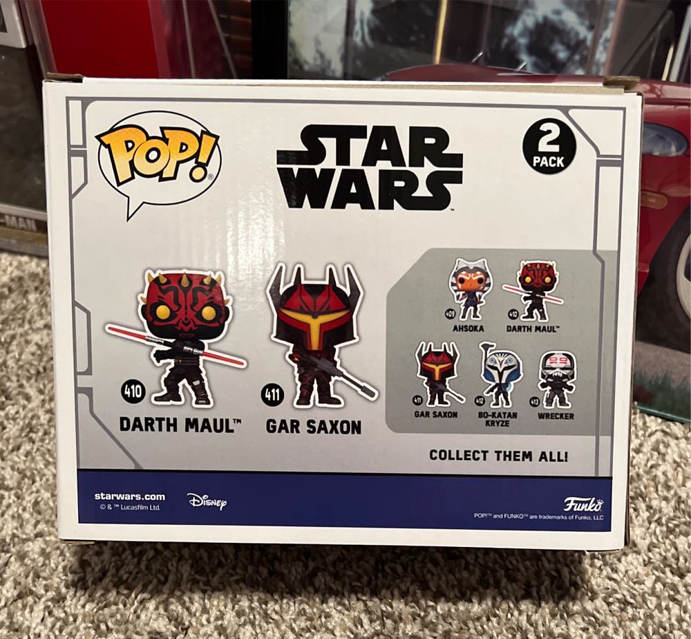 Darth Maul & Gar Saxon, Star Wars (TargetCon, Glow) #410 #411 - Star Wars: Clone Wars vinyl figure collectible [Barcode 889698740869] - Main Image 2