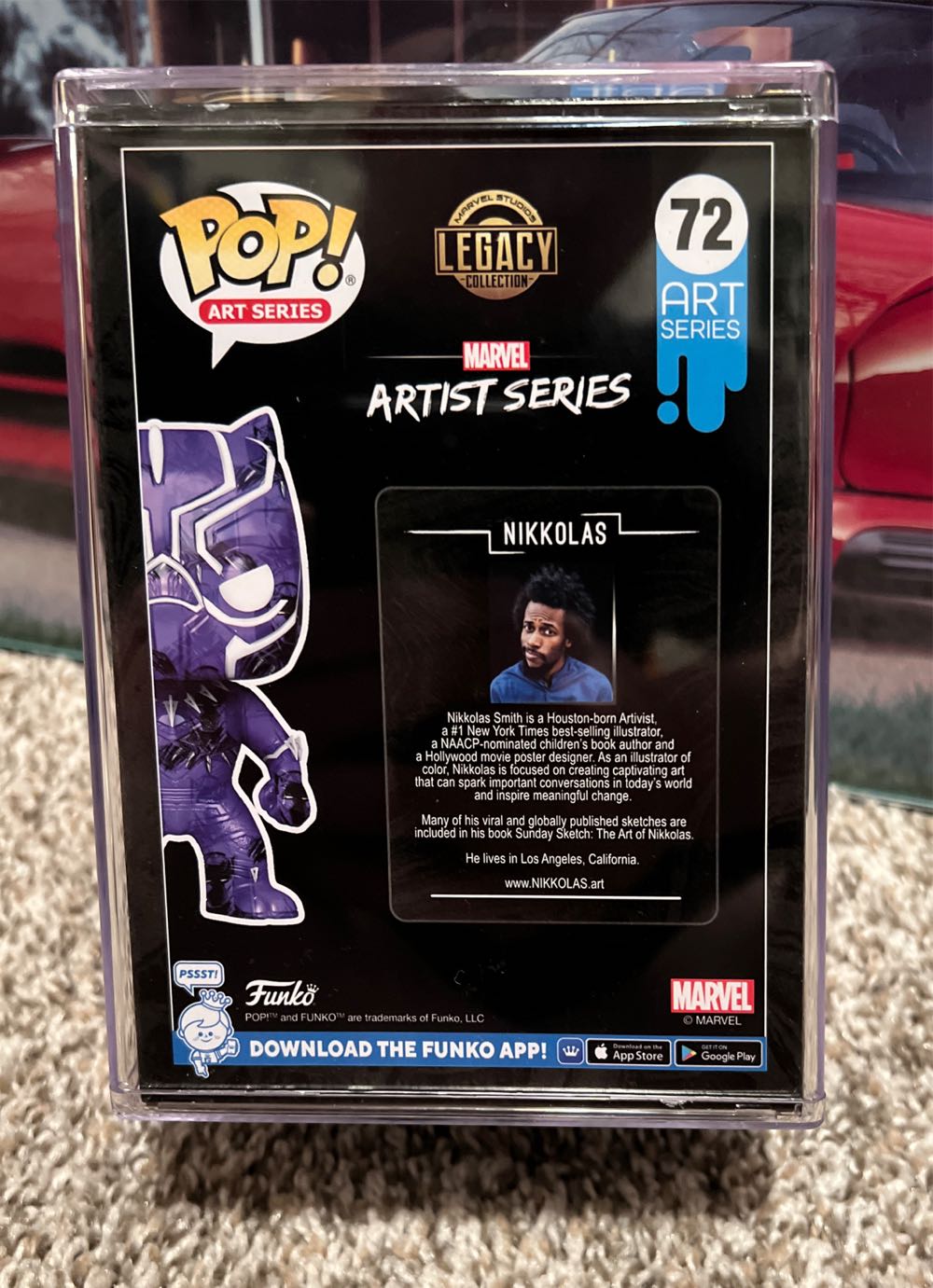Funko Pop! Art Series: Black Panther # 72 - Marvel Universe vinyl figure collectible [Barcode 889698682510] - Main Image 2