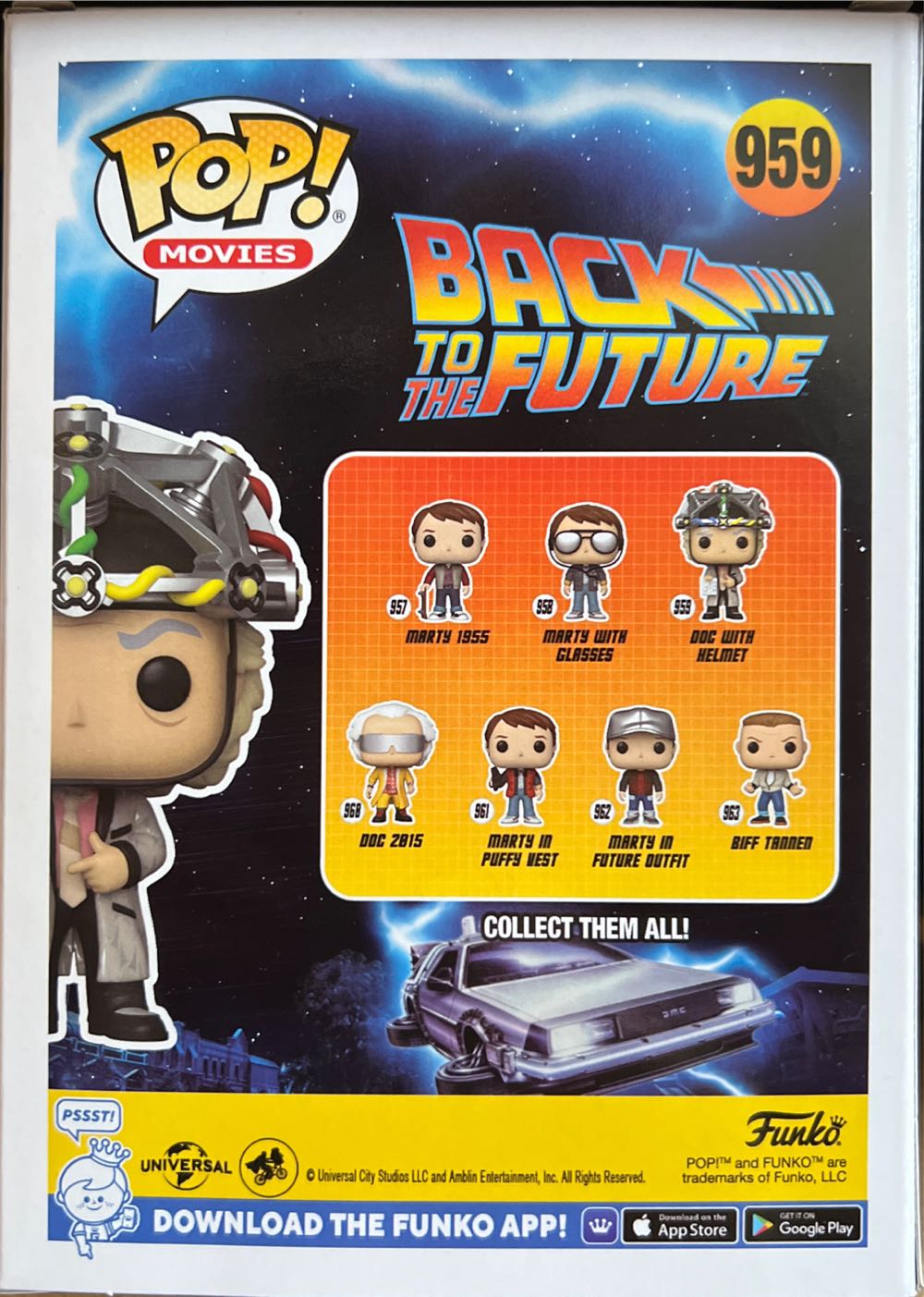 Funko Pop! & Tee: Back To The Future Doc With Helmet Adult L  vinyl figure collectible [Barcode 889698635882] - Main Image 3