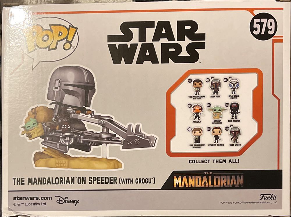 # 579 The Mandalorian On Speeder (With Grogu) - Star Wars: The Mandalorian vinyl figure collectible [Barcode 889698682855] - Main Image 3