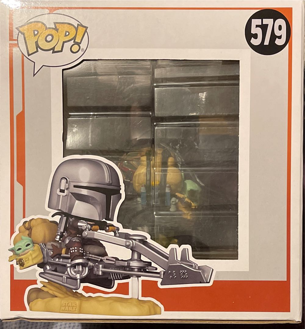 # 579 The Mandalorian On Speeder (With Grogu) - Star Wars: The Mandalorian vinyl figure collectible [Barcode 889698682855] - Main Image 4