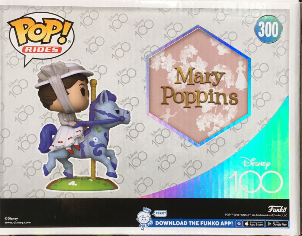 Mary Poppins - 300 (Disney 100) Funko Pop Rides - Mary Poppins vinyl figure collectible [Barcode 889698679749] - Main Image 2