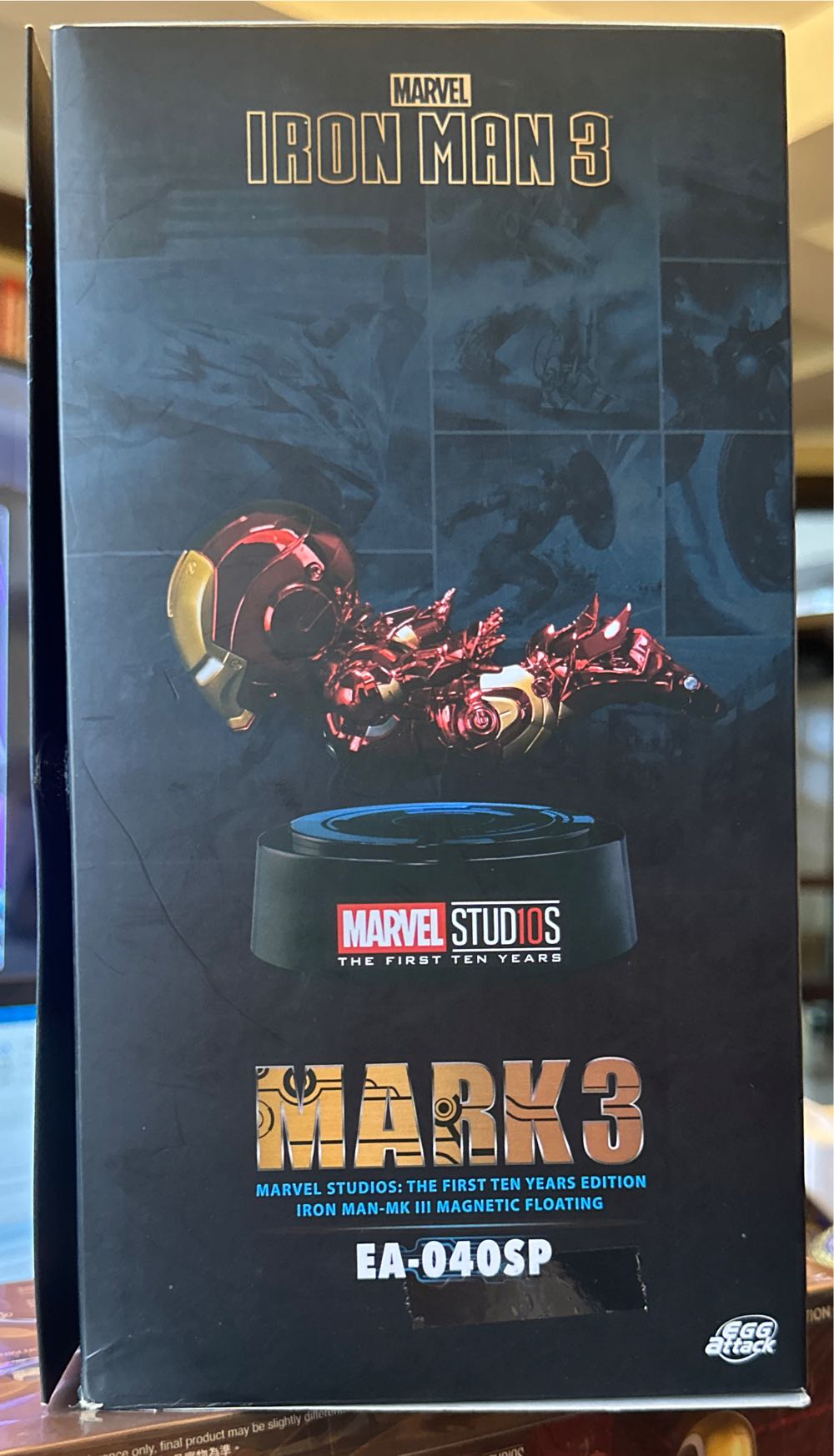 EA-040SP Marvel Studios: The First Ten Years Edition. Iron Man Mark III Magnetic Floating  vinyl figure collectible [Barcode 4710495559063] - Main Image 3