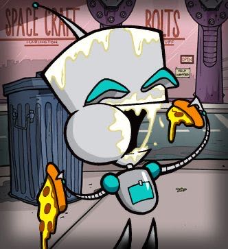 Gir Eating Pizza - Invader Zim vinyl figure collectible [Barcode 889698682428] - Main Image 4