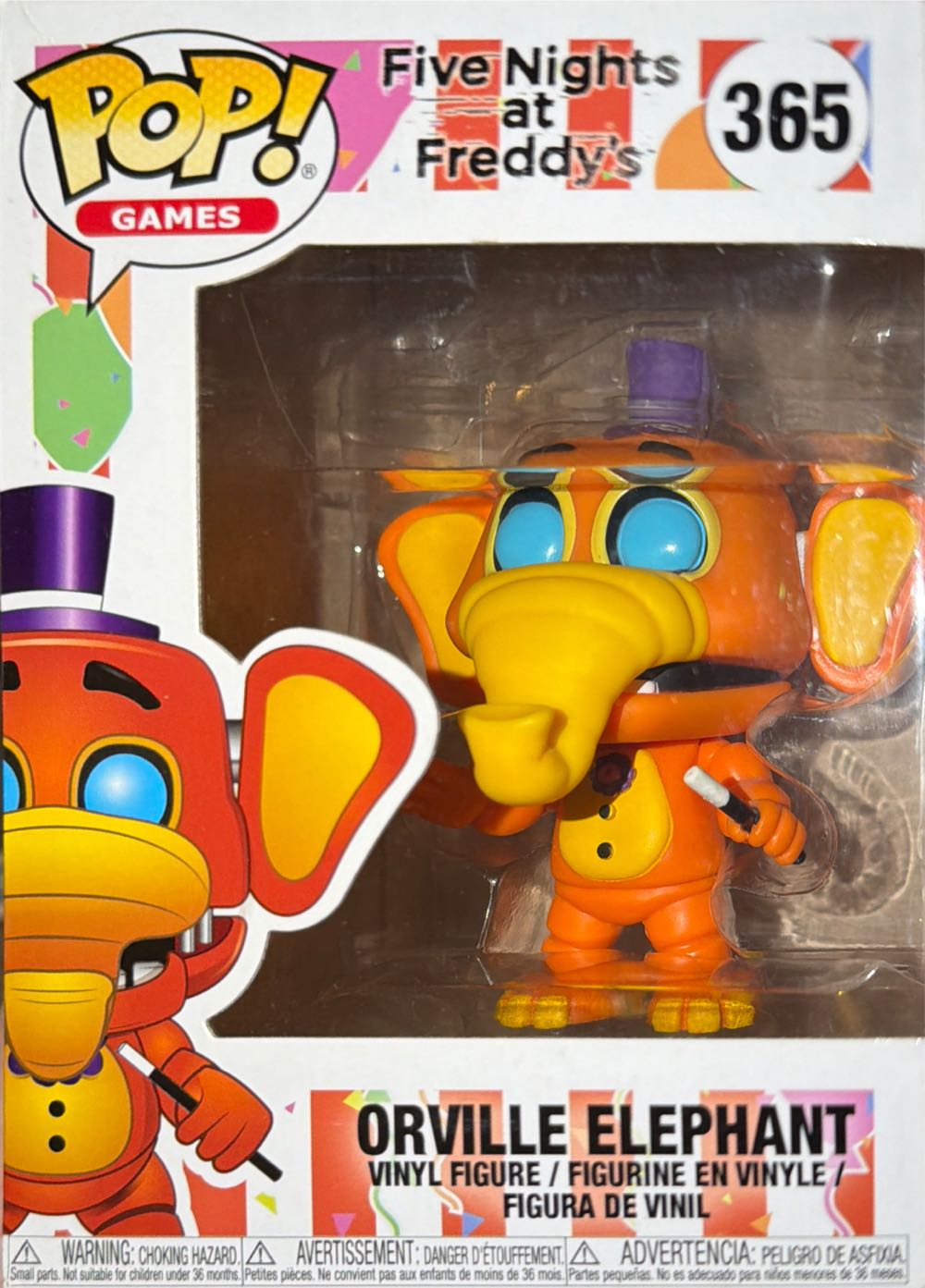 FNAF -365- Orville Elephant - Five Nights at Freddy’s vinyl figure collectible [Barcode 889698320573] - Main Image 3