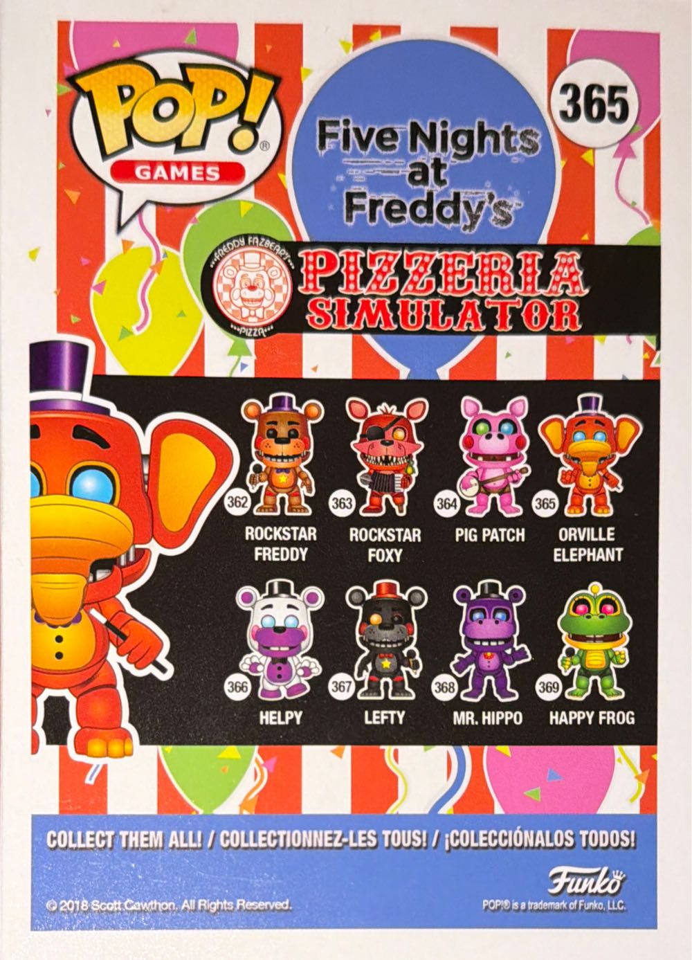 FNAF -365- Orville Elephant - Five Nights at Freddy’s vinyl figure collectible [Barcode 889698320573] - Main Image 4