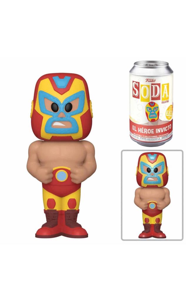 El Heroe Invicto - (Iron Man)  - Marvel Lucha Libre Edition  - FUNKOPOP - Funko Vinyl Soda  vinyl figure collectible [Barcode 889698545068] - Main Image 2