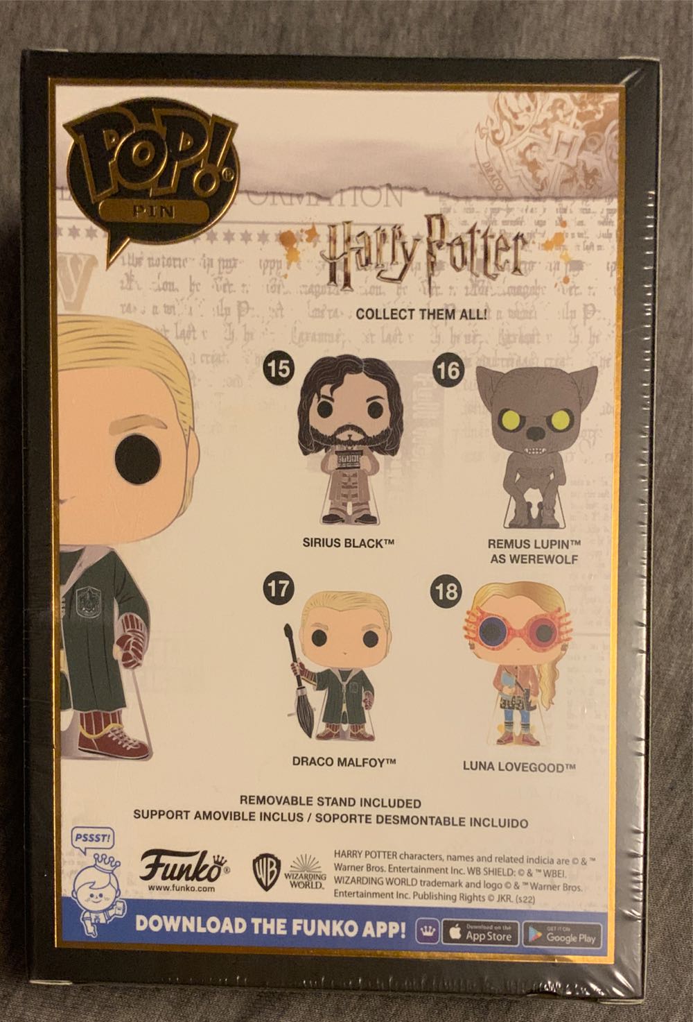 Funko Pop! Sized Pins: Harry Potter Draco Malfoy - Harry Potter vinyl figure collectible [Barcode 671803408197] - Main Image 3