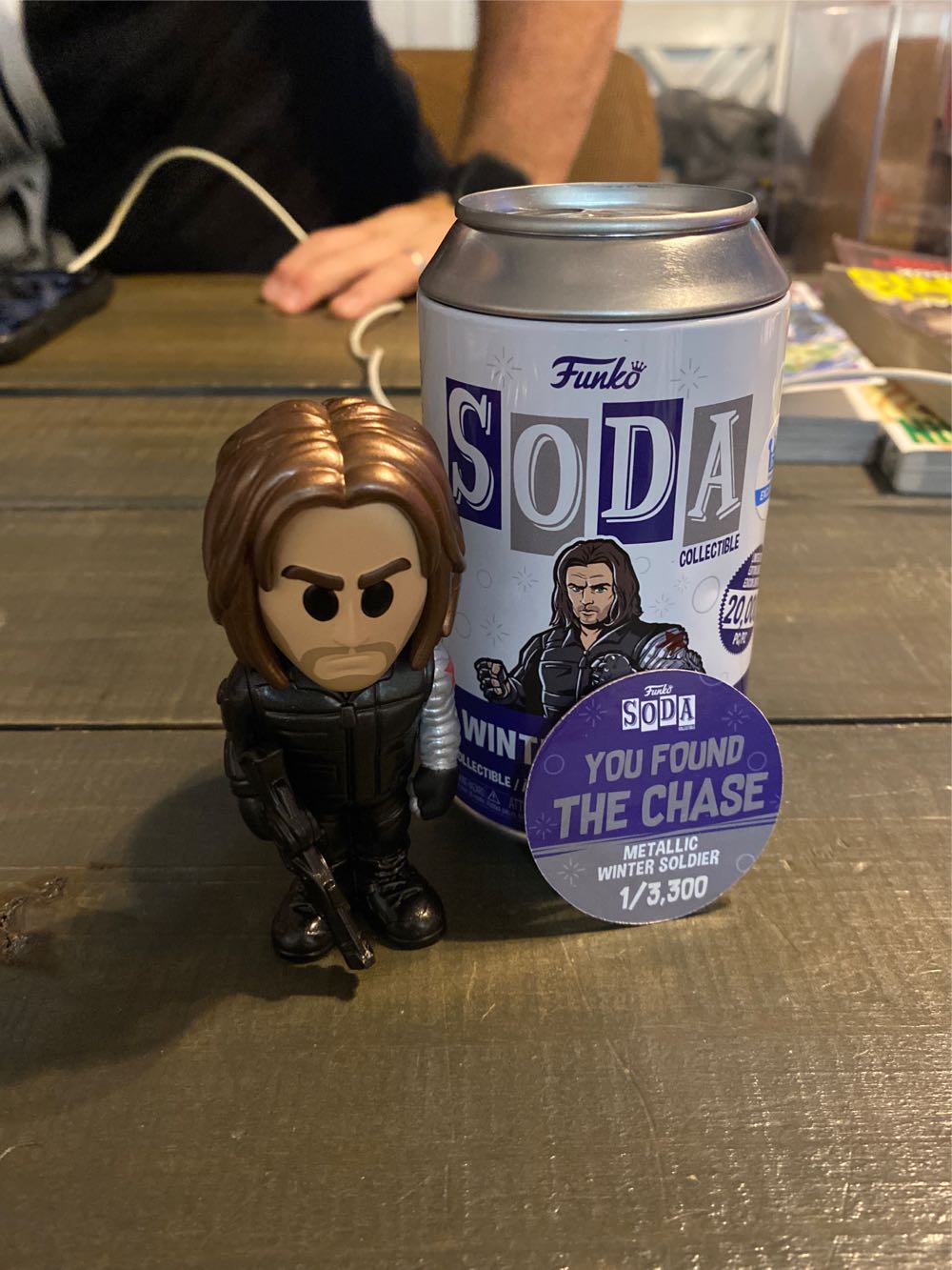 Winter Soldier Bucky Barnes Vinyl Soda Figure Funko Store Exclusive  vinyl figure collectible [Barcode 889698627863] - Main Image 2