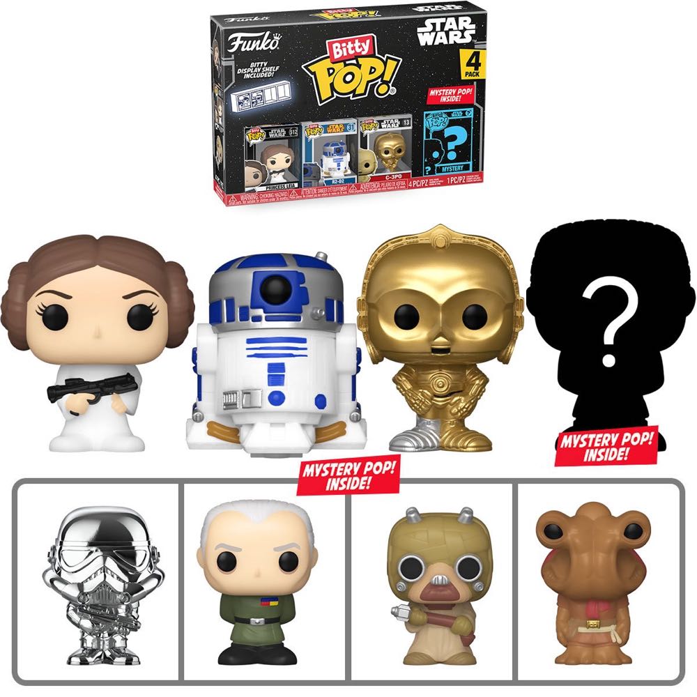 Bitty Pop! Star Wars Princess Leia R2D2 C3PO & Mystery - Star Wars vinyl figure collectible [Barcode 889698715126] - Main Image 4