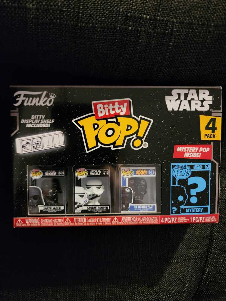 Bitty Pop! Star Wars Tie Fighter Pilot Stormtrooper Darth Vader & Mystery - Star Wars vinyl figure collectible [Barcode 889698715140] - Main Image 2