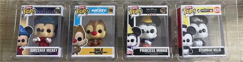 Bitty Pop! - Sorcerer Mickey, Dale, Princess Minnie & Mystery Pop! - Disney vinyl figure collectible [Barcode 889698713214] - Main Image 2