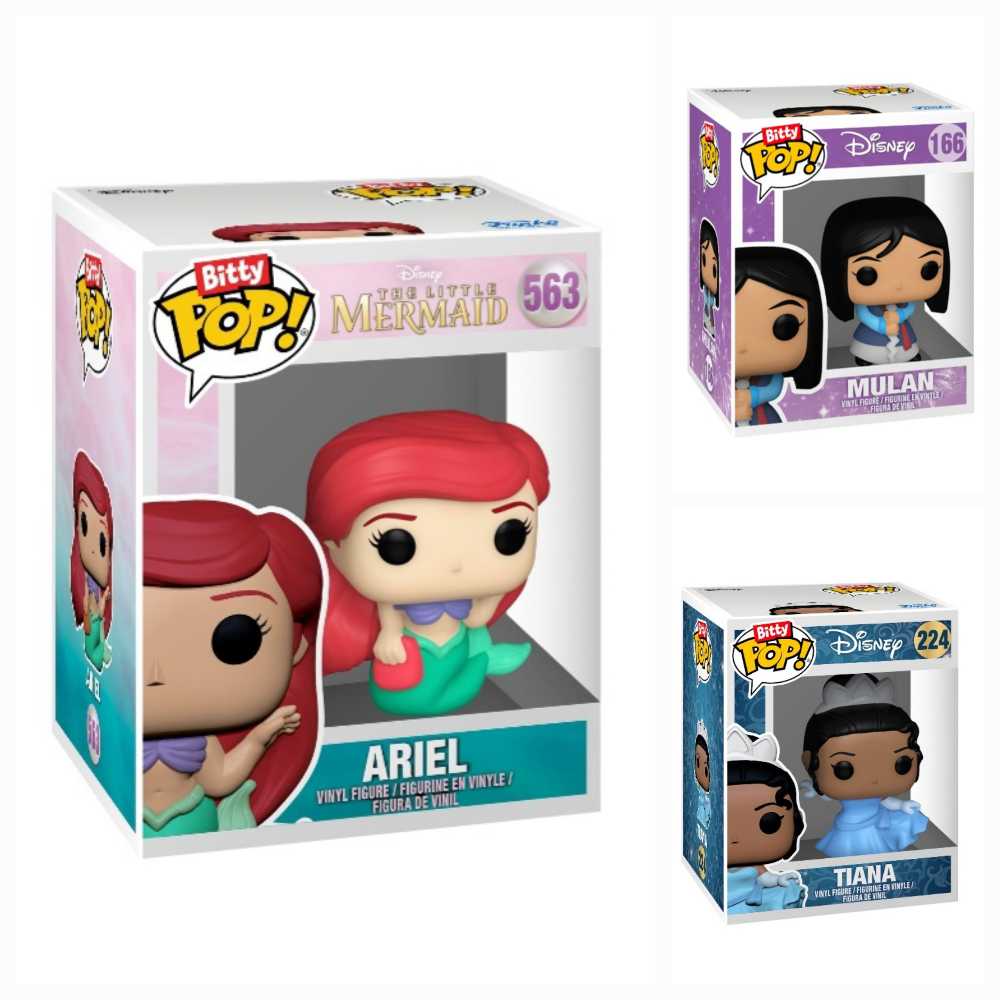 Bitty Pop! Princess 4-pack (Series 1) - Disney Princess vinyl figure collectible [Barcode 889698730273] - Main Image 2