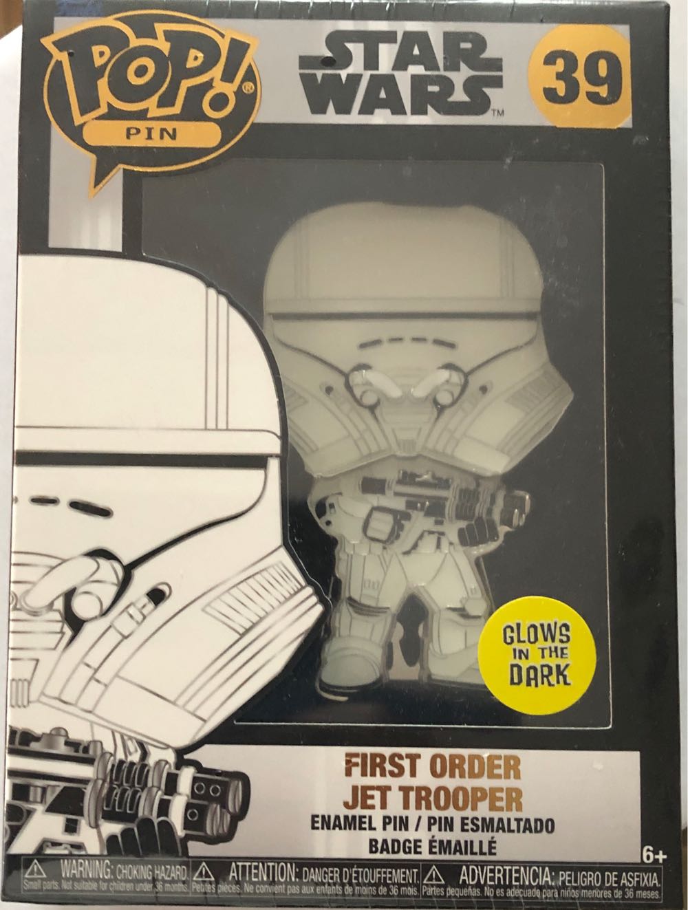 Funko Pop! Pin: Star Wars First Order Jet Trooper Glow In The Dark With Chase Styles May Vary  vinyl figure collectible [Barcode 671803455702] - Main Image 2