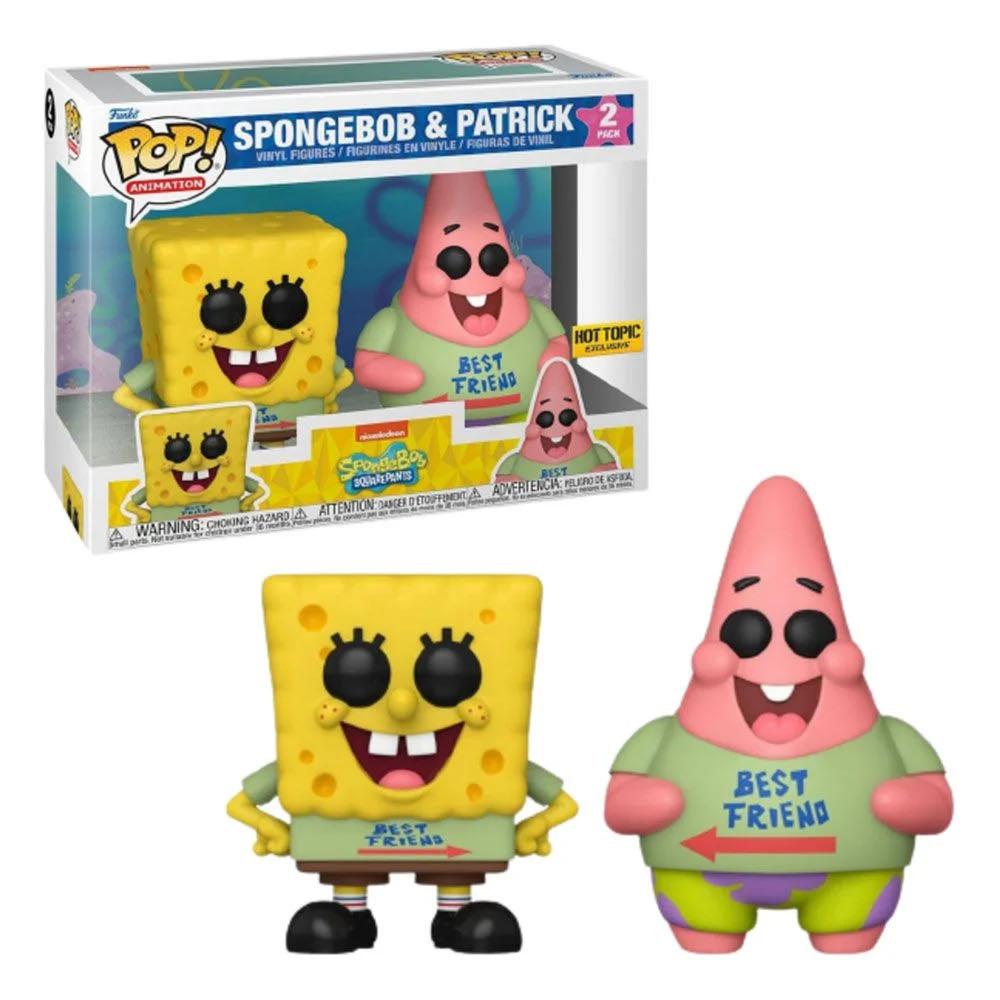 Spongebob & Patrick 2-Pack - SpongeBob SquarePants vinyl figure collectible [Barcode 889698736091] - Main Image 2