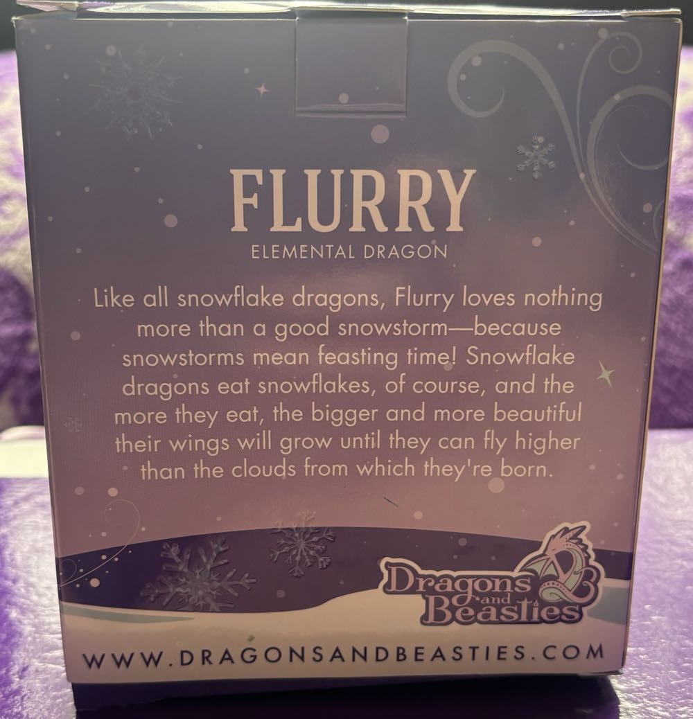 D&B Purple Flurry Snowflake Elemental Dragon  vinyl figure collectible - Main Image 3
