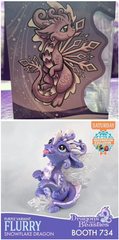 D&B Purple Flurry Snowflake Elemental Dragon  vinyl figure collectible - Main Image 4